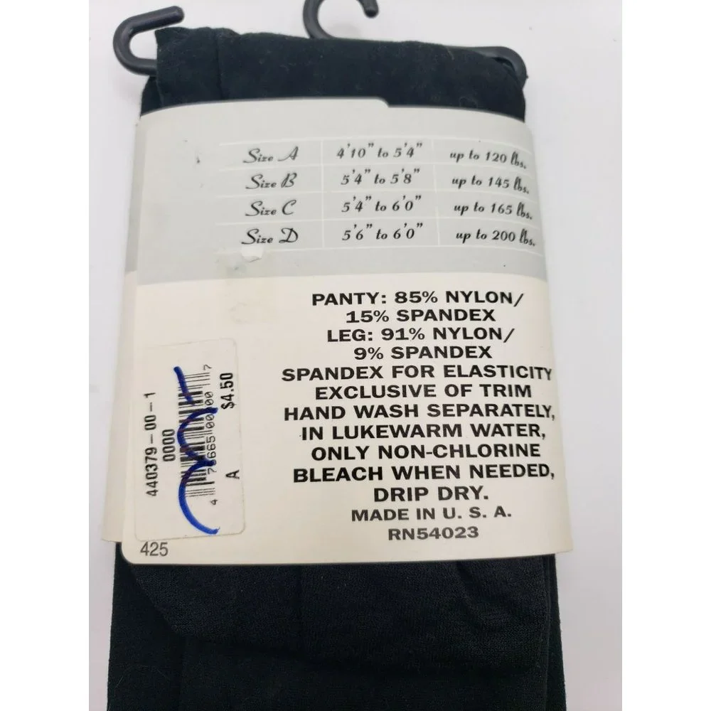 Old Navy Clothing Black Lightweight Control Top Tights‎ Size A